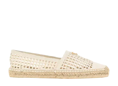 PRADA Women's Crochet Espadrilles "White"