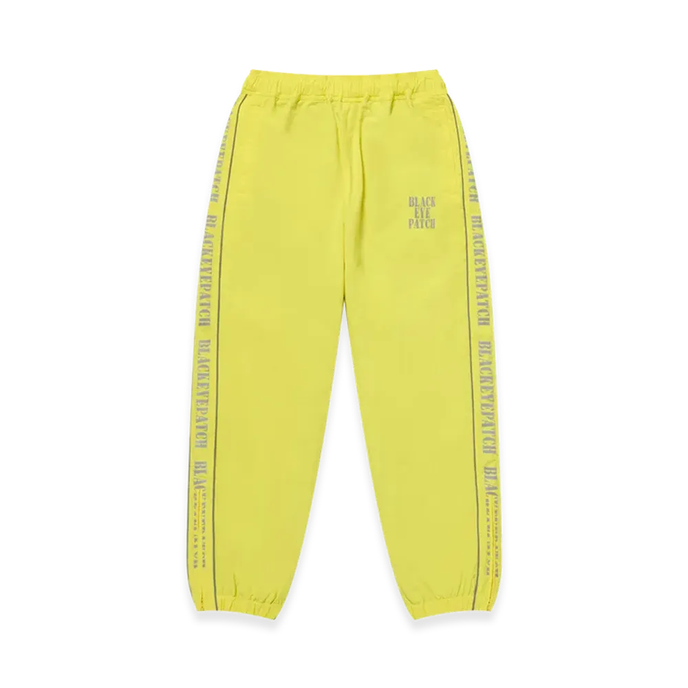 BlackEyePatch Reflective Stencil Logo Track Pants "Yellow"