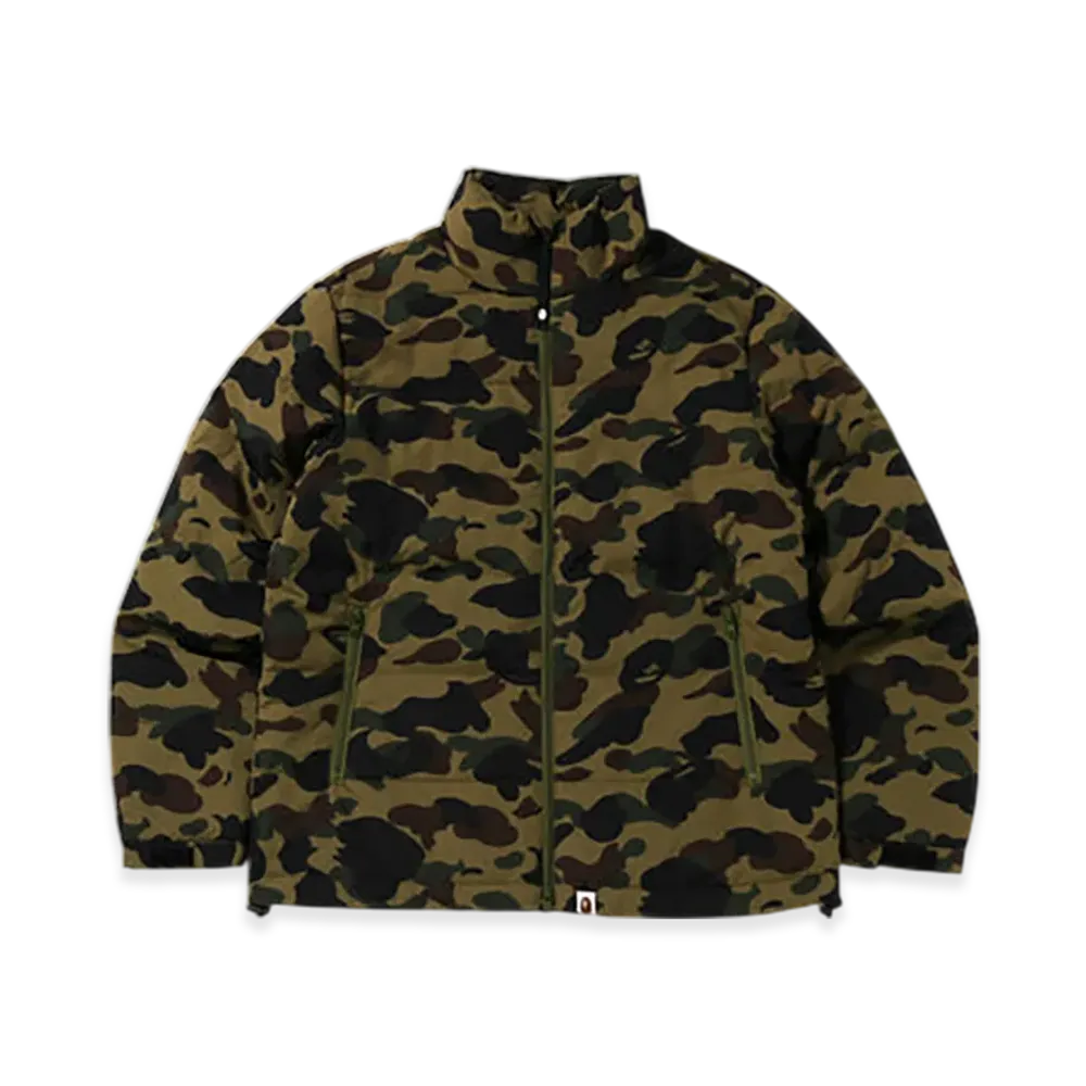 A BATHING APE 1St Camo Down Jacket "Green"