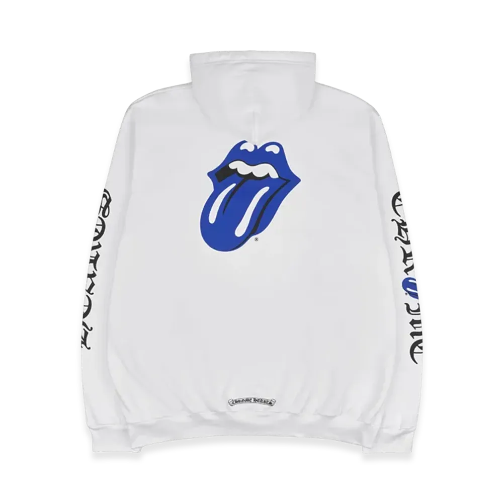 Chrome Hearts x Rolling Stones Pullover Hoodie "White/Blue"