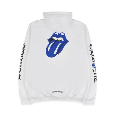 Chrome Hearts x Rolling Stones Pullover Hoodie "White/Blue"