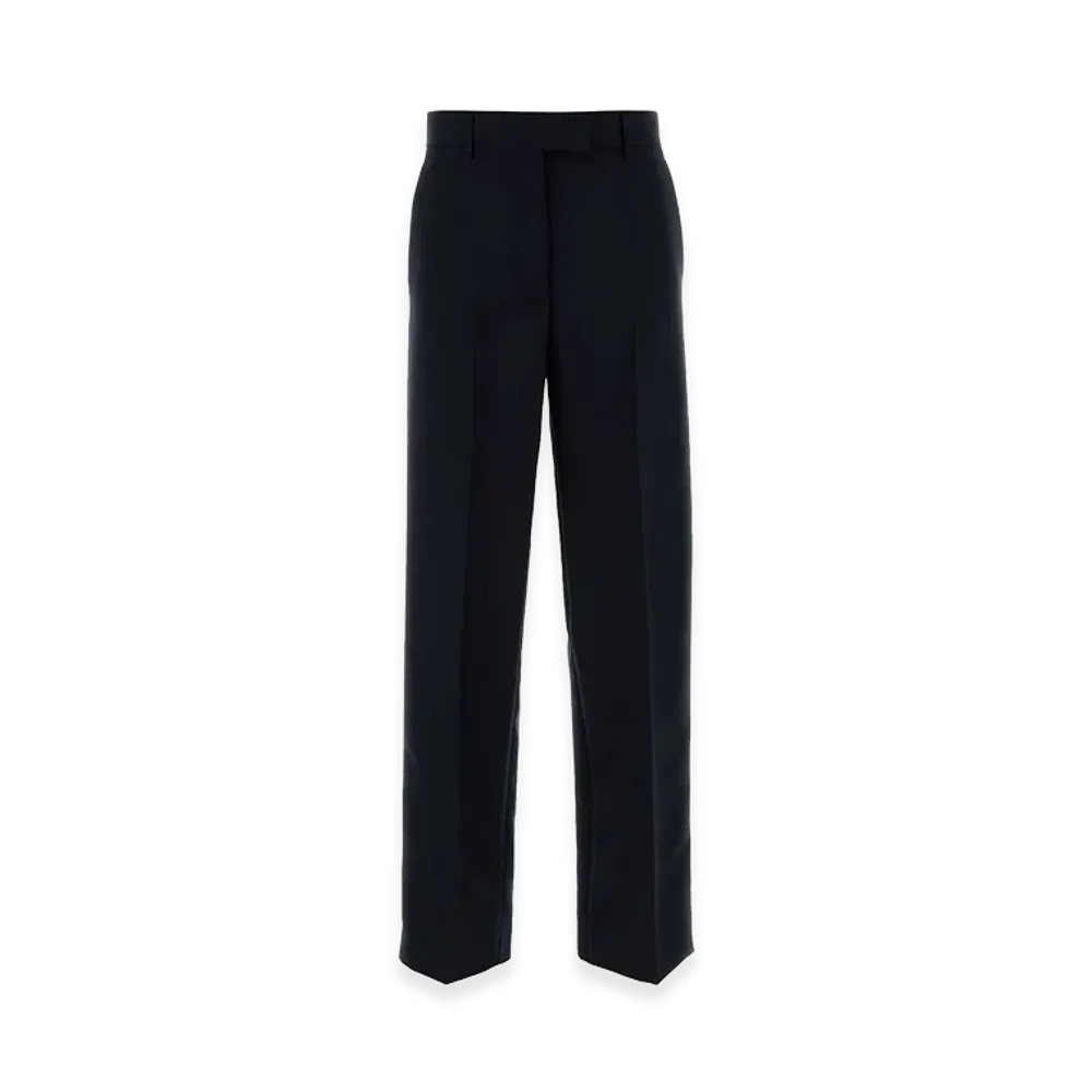 MIU MIU Women's Kid Mohair Trousers Wide Leg "Blue"