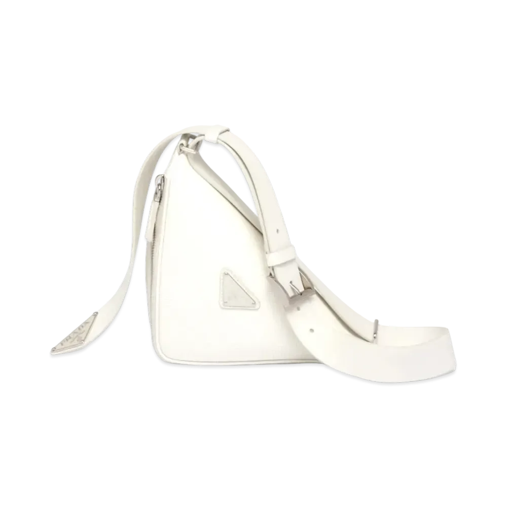 PRADA Saffiano Leather Belt Bag "White"