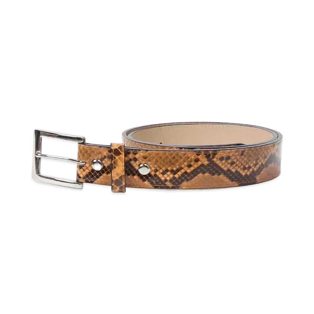 WACKO MARIA Python Leather Belt "Orange"