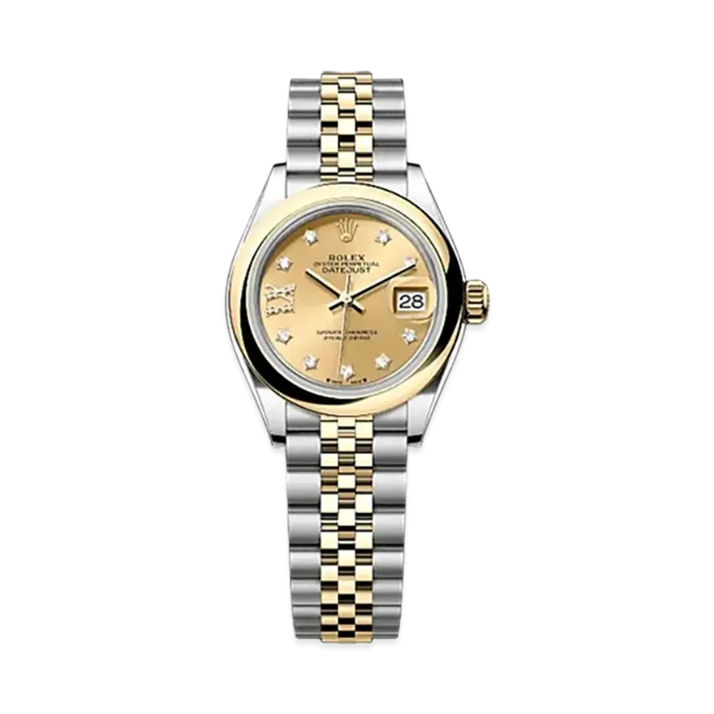 ROLEX Lady-Datejust 28mm Oystersteel & Yellow Gold 279163 "Champagne-colour"