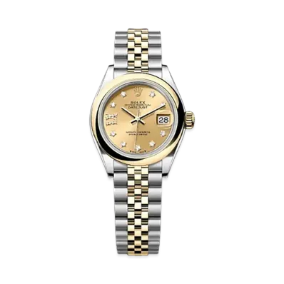 ROLEX Lady-Datejust 28mm Oystersteel & Yellow Gold 279163 "Champagne-colour"