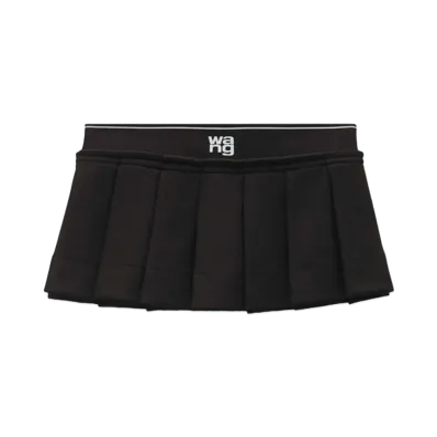 Alexander Wang Logo Cheerleader Mini Skirt "Black"