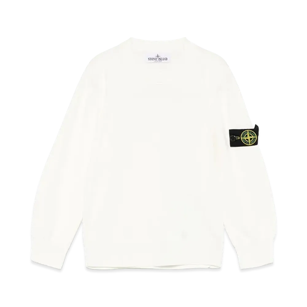 Stone Island Kids Sweaters "White"