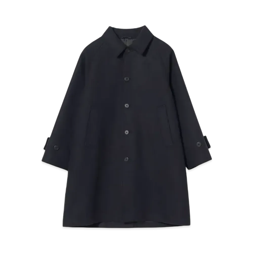 BEAMS Fleece Collar Coat "Navy"