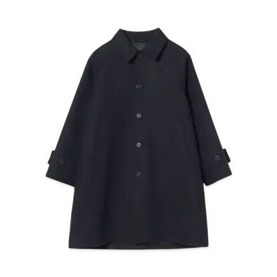 BEAMS Fleece Collar Coat "Navy"