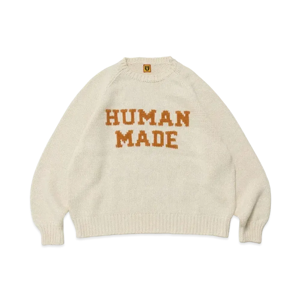 HUMAN MADE RABBIT RAGLAN KNIT SWEATER "White"