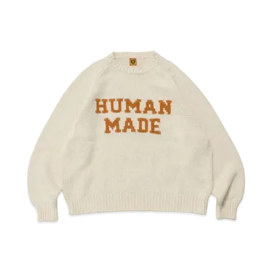 HUMAN MADE RABBIT RAGLAN KNIT SWEATER "White"
