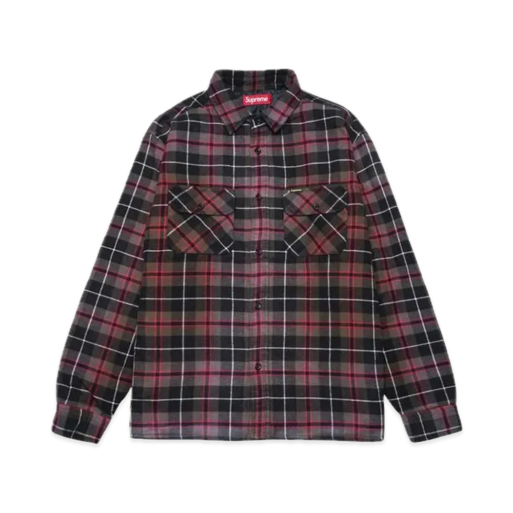 Supreme Quilted Plaid Shirt "Purple"