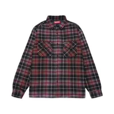 Supreme Quilted Plaid Shirt "Purple"