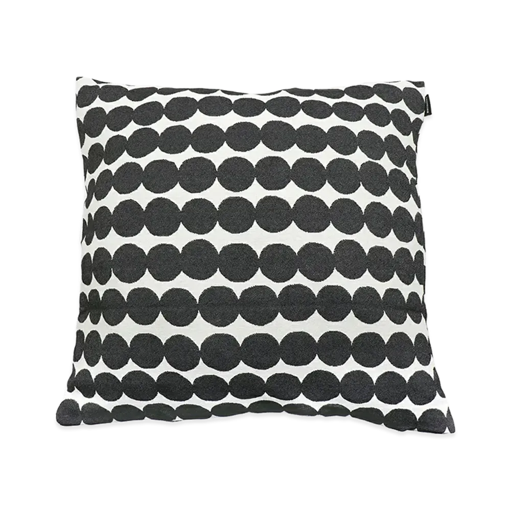 Marimekko Rasymatto Cushion Cover Dot Pattern Jacquard "White/Black"