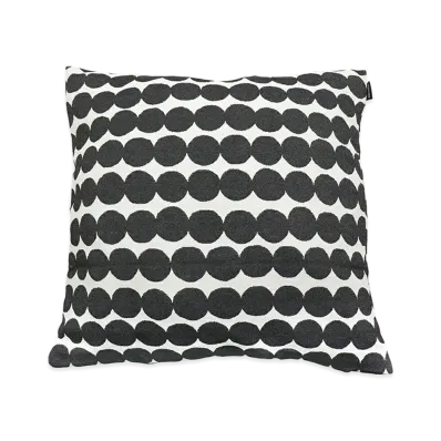 Marimekko Rasymatto Cushion Cover Dot Pattern Jacquard "White/Black"