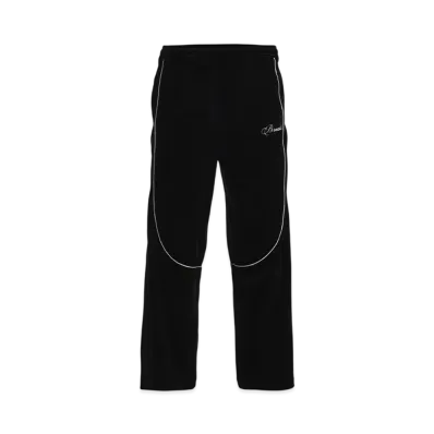 BREATH Script Logo Piping Velor Track Pants "Black"