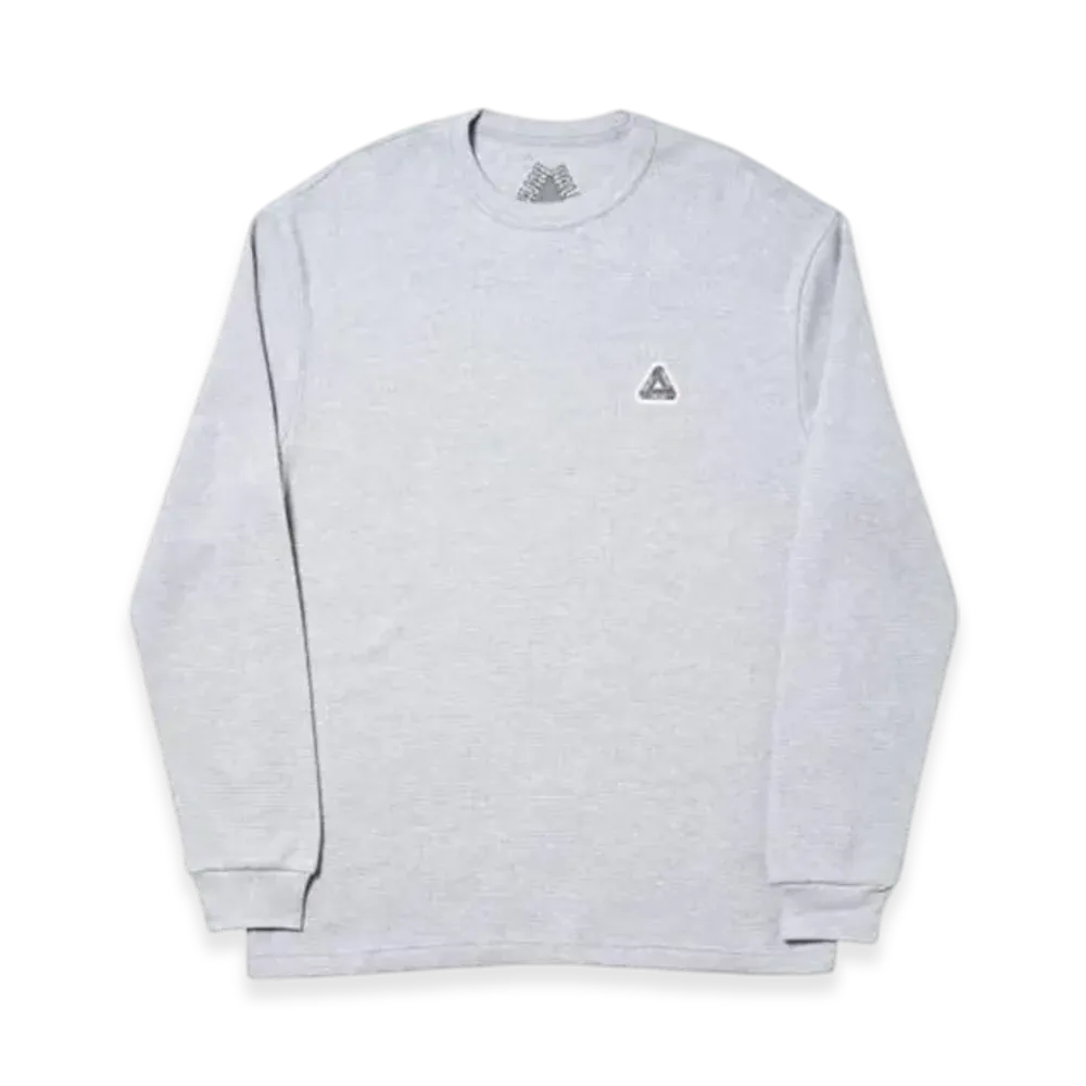 PALACE Sofar Waffle Longsleeve "Grey Marl"