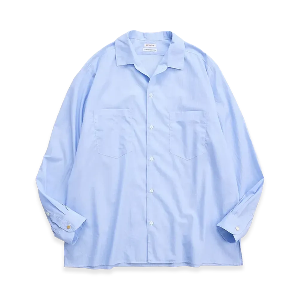 NICENESS Romeo Dead Stock Light Blue Pattern Dress Shirt "Dobby Check"
