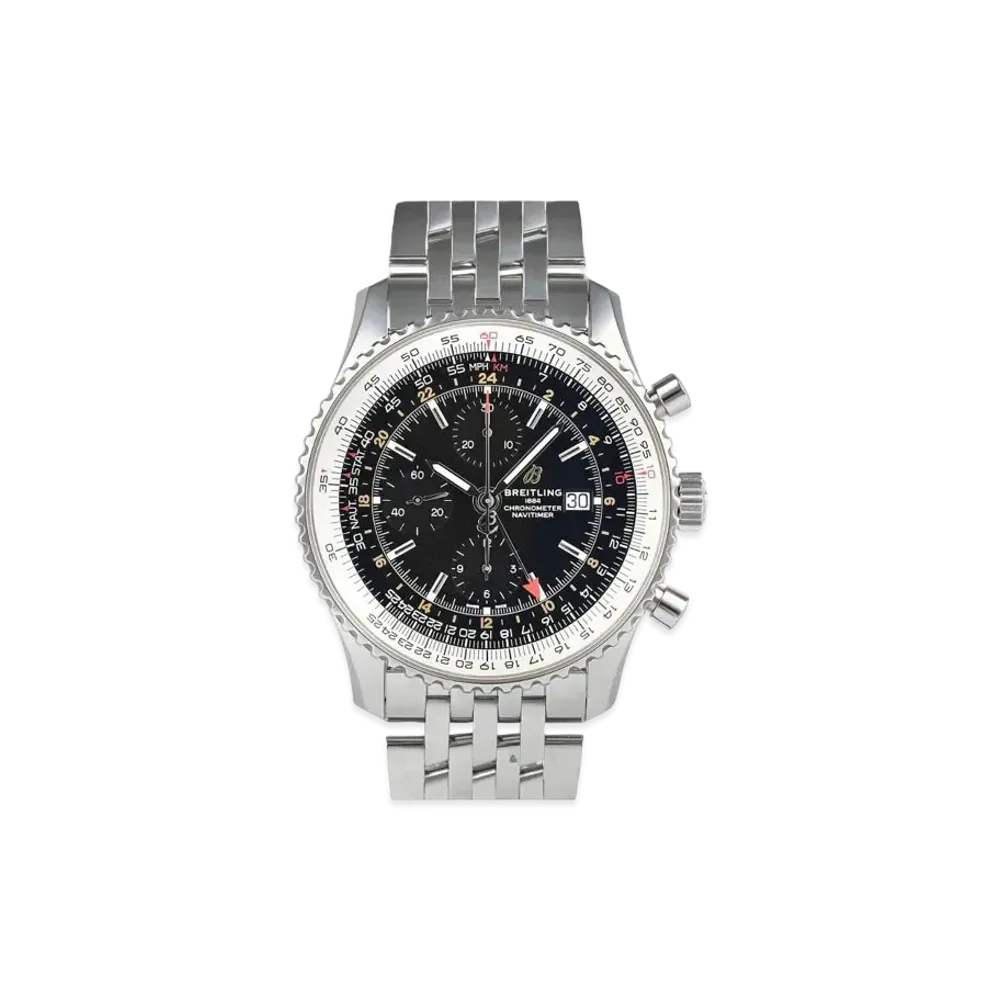 Breitling Navitimer 01 Chronograph GMT 46 "Black/Stainless Steel"
