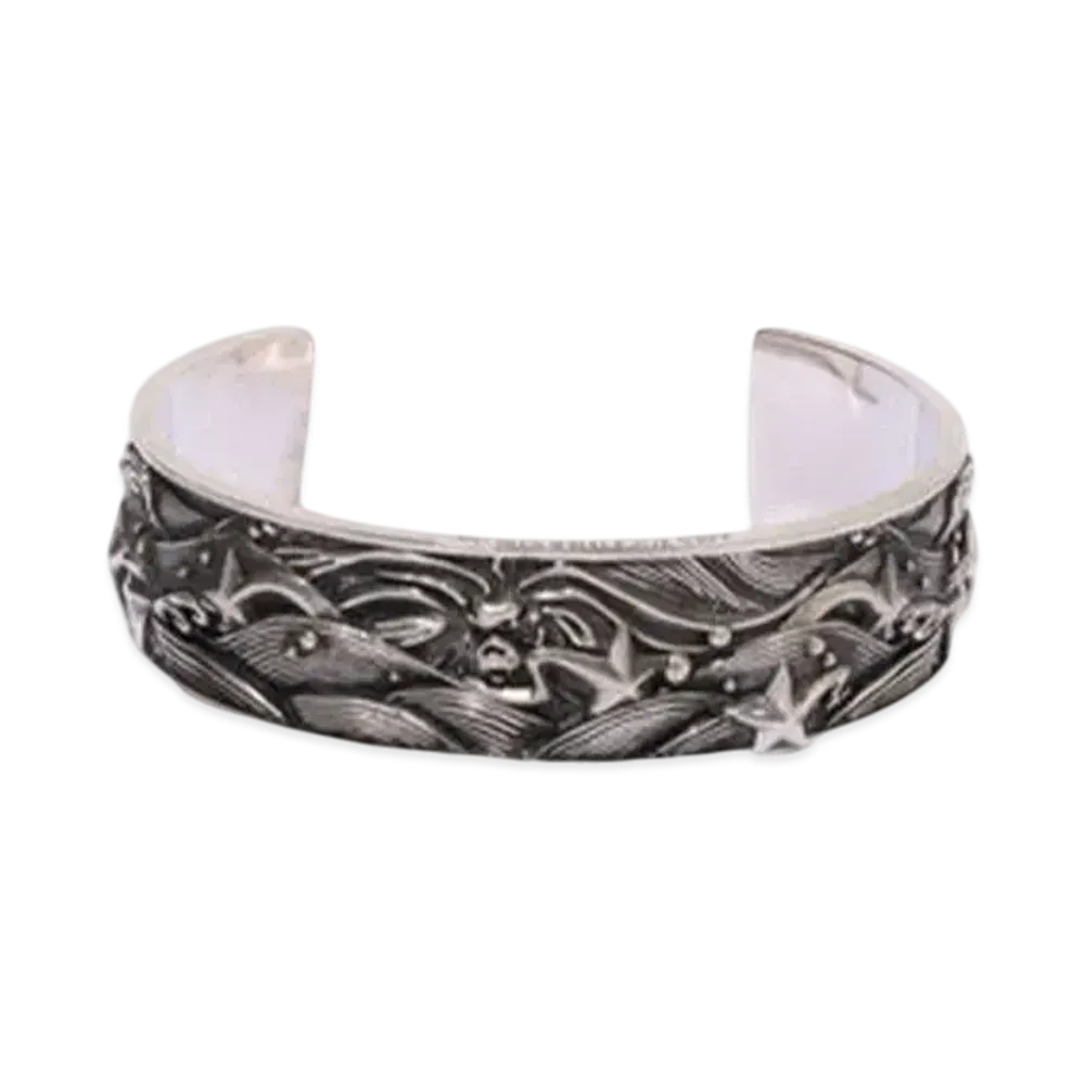 A BATHING APE Bape Black Madface Bangle "Silver"