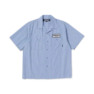 NEIGHBORHOOD Stripe Work Shirt SS "Blue"