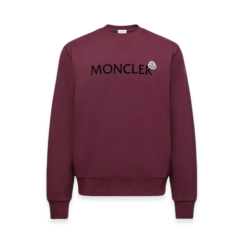 MONCLER Logo Cotton Sweatshirt "Burgundy"