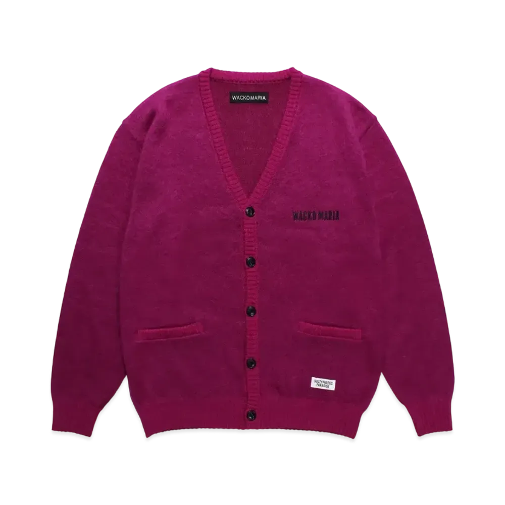 WACKO MARIA Mohair Knit Cardigan "Magenta"