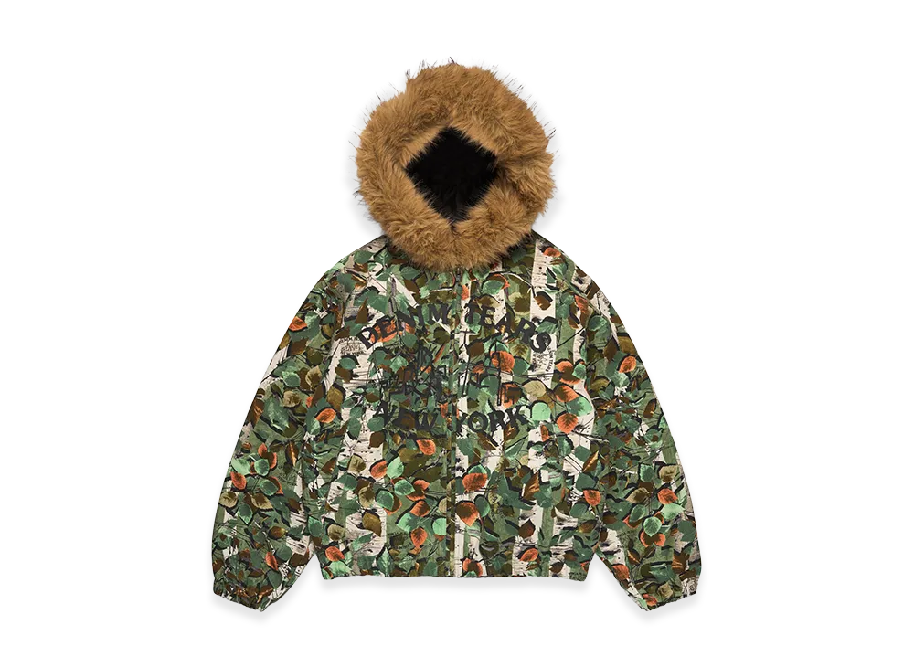 DENIM TEARS Birch Camo Hooded Work Jacket "Green Camo"