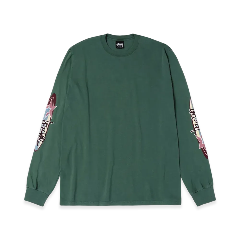 Stussy Two Star LS Tee Pigment Dyed "Pine"
