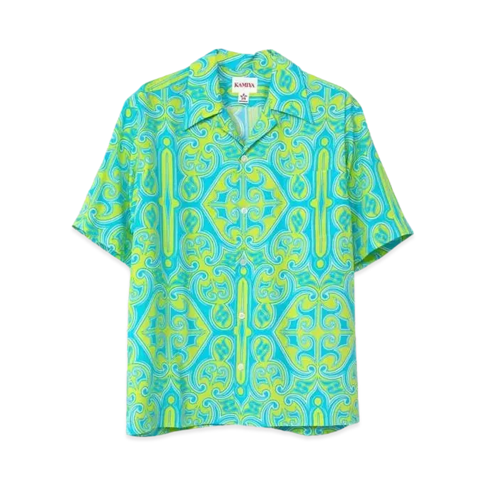 Maison MIHARA YASUHIRO Monogram Half Sleeve Shirt "Blue"