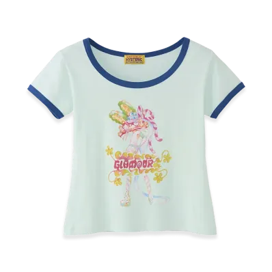 HYSTERIC GLAMOUR Lazy Mushroom Baby Tee "Blue"