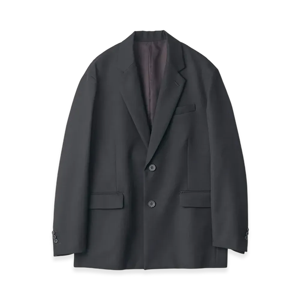 ssstein Wool Kersey Oversized Single Breasted Jacket "Black"