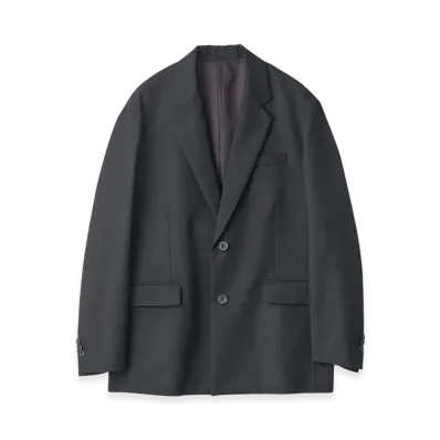ssstein Wool Kersey Oversized Single Breasted Jacket "Black"