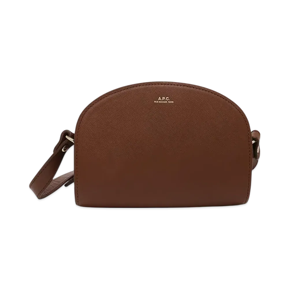 A.P.C. Sac Demi Lune Mini "Noisette"