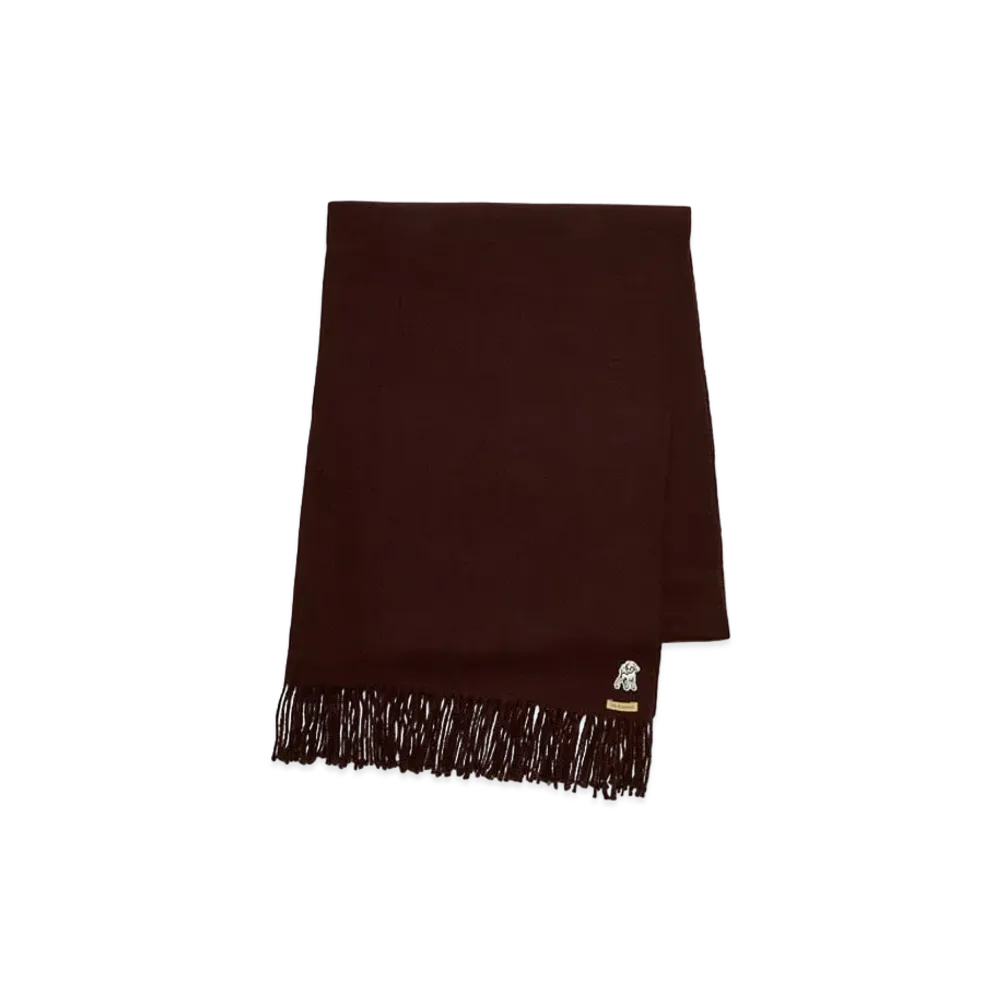 UNDERCOVER The Shepherd Fringed Cashmere Stole "Dark Brown"