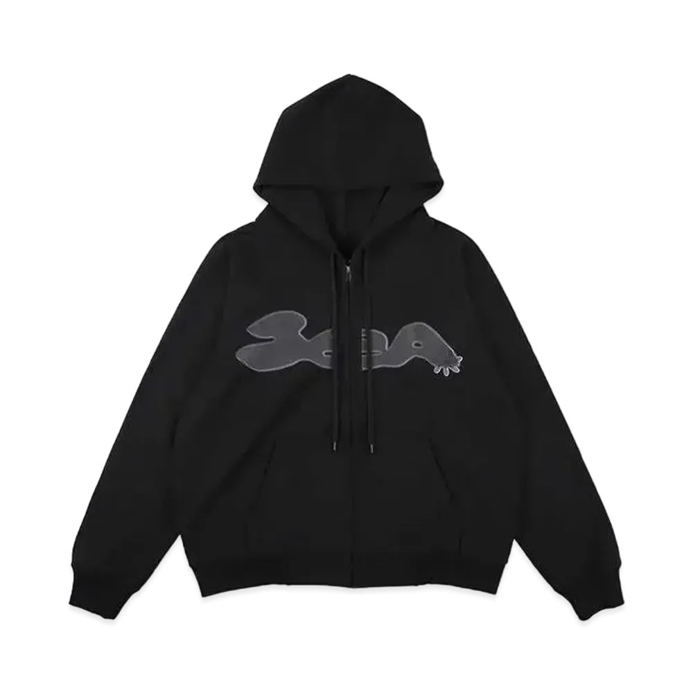 WIND AND SEA Heptagon Logo Zip Up Sweatshirt "Black"