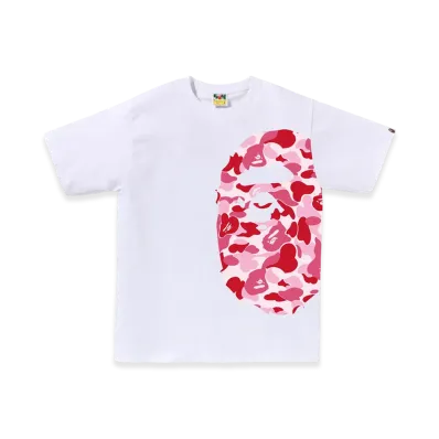 A BATHING APE ABC Camo Side Big Ape Head Tee "White/Pink"