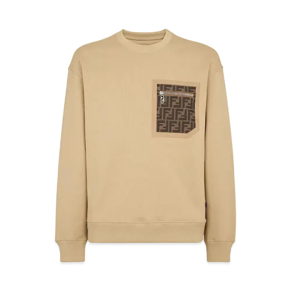 FENDI Men's Cotton Sweatshirt "Beige"