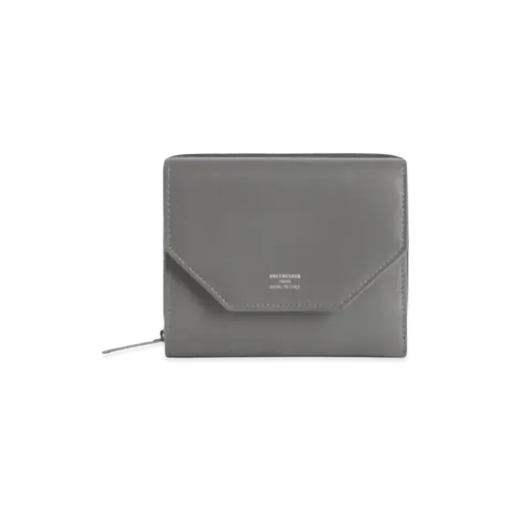 BALENCIAGA Envelope Flap Compact Wallet "Gray"