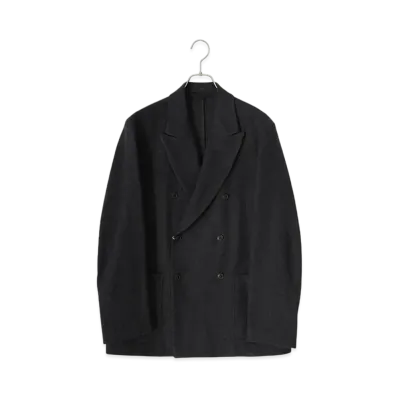 COMOLI Refined Wool Double Jacket "Chacoal"