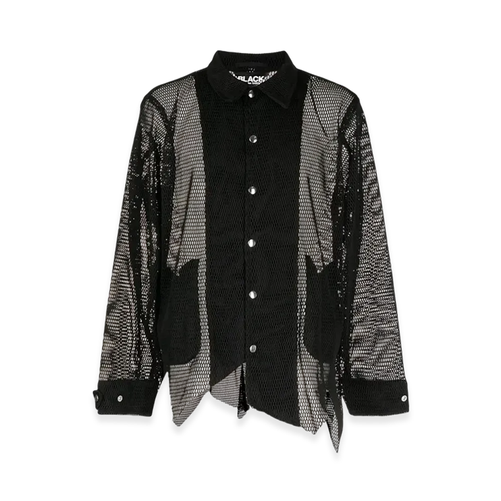 BLACK COMME des GARCONS Asymmetric Shirt Jacket "White"