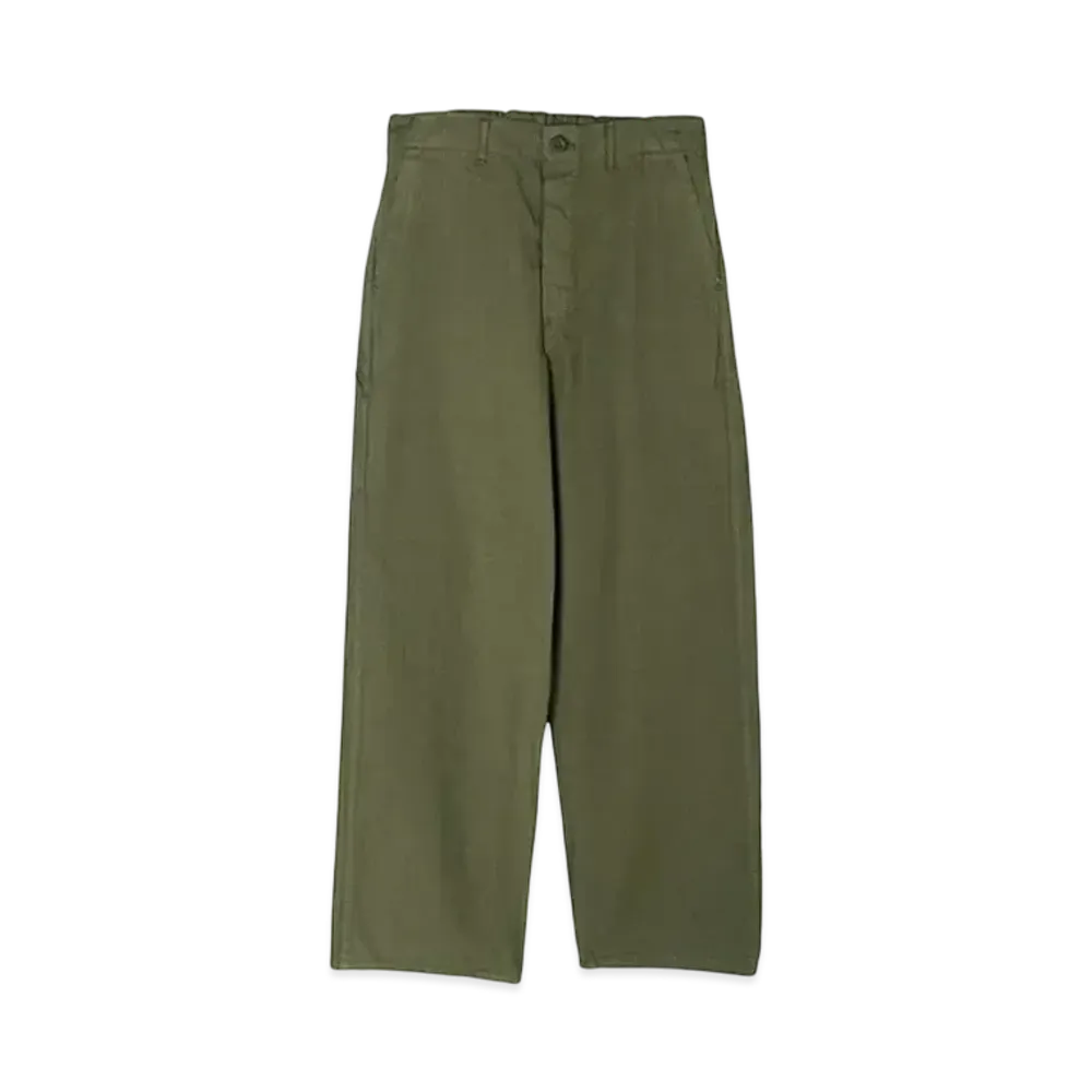 orSlow Wide Fit French Work Pants "Army Green"
