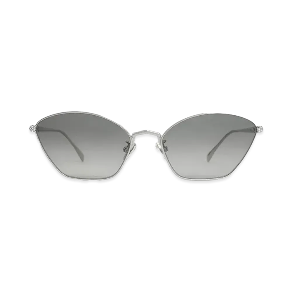 CHARLES & KEITH Metal-Rim Cat-Eye Sunglasses "Silver"