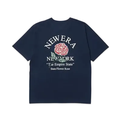 NEW ERA Short Sleeve Washed Cotton T-shirt State Flower "Light Navy"