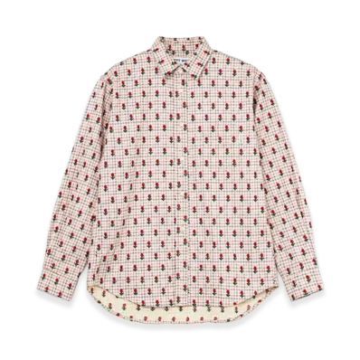 TTT MSW Rose Embroidery Shirt "Purple Check"