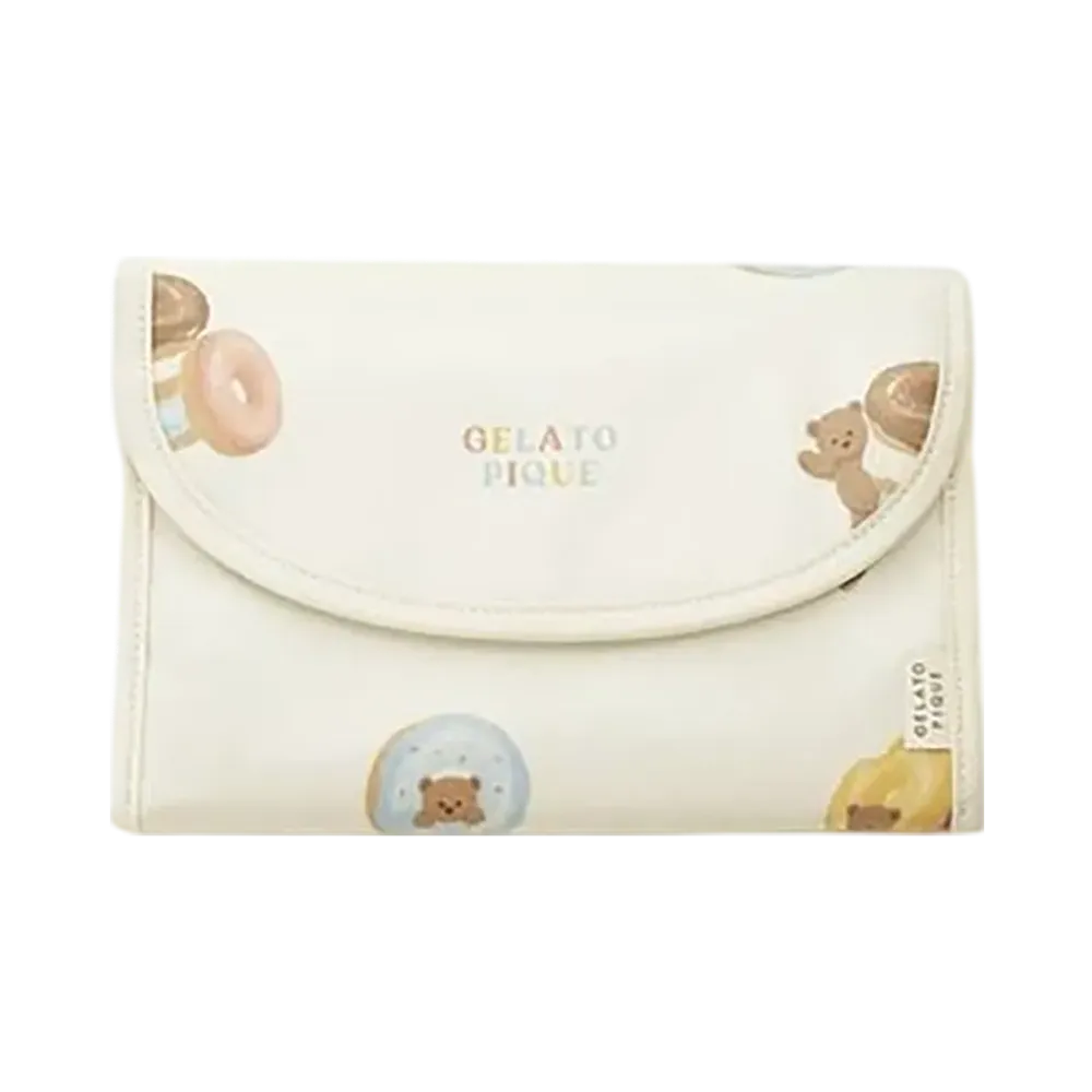GELATO PIQUE Donut Bear Pattern Mother & Child Notebook Case S "Cream"
