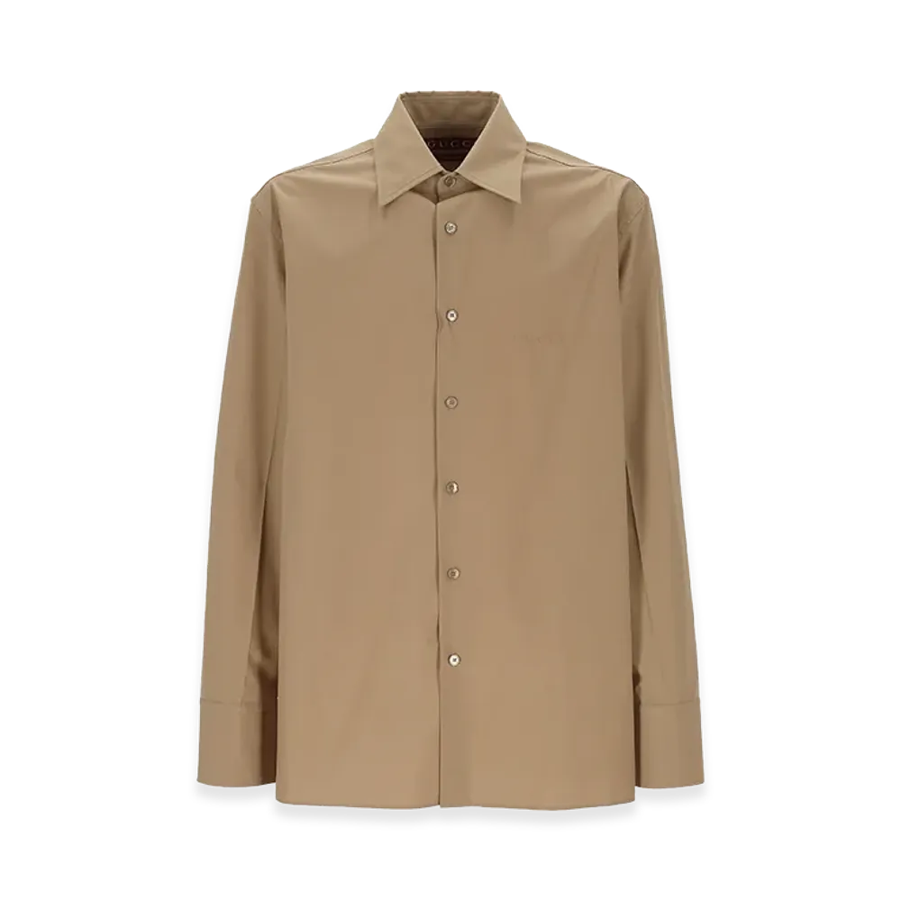 GUCCI Embossed Logo Shirt "Beige"