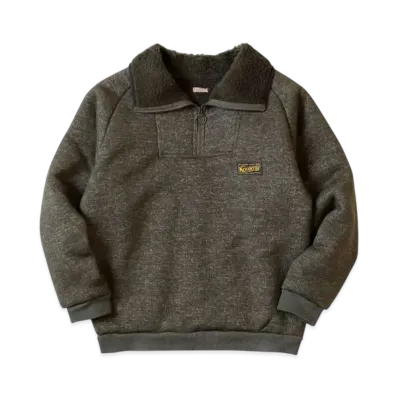 KAPITAL Boa Fleece Zip Alpine Pullover "Khaki"