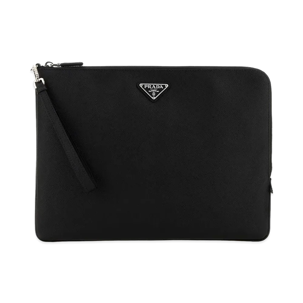 PRADA Leather Clutch "Black"